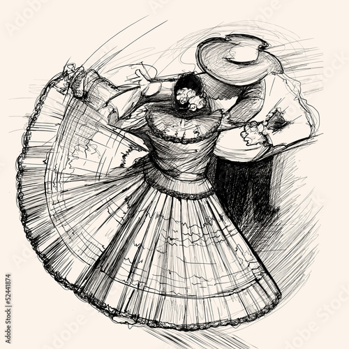 Naklejka ścienna latino dance