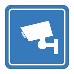 Canvas Print - Caméra de surveillance dans un panneau