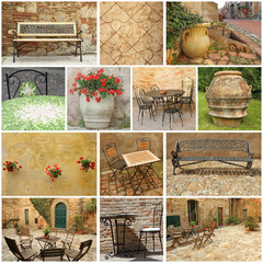 Wall Mural - living in Tuscany  -  collage