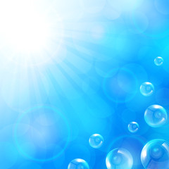 Wall Mural - summer blue background