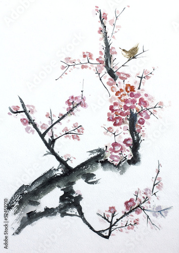 Fototapeta do kuchni plum tree blossom