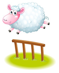 Sticker - A sheep jumping