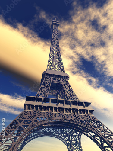 Naklejka - mata magnetyczna na lodówkę Eiffelturm
