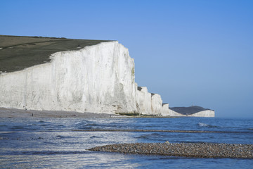 Wall Mural - seven sisters chalk cliffs beach