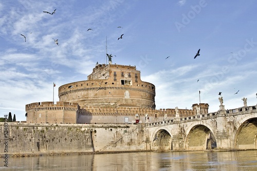 Naklejka samoprzylepna Castel sant'angelo w Rzymie, Włochy