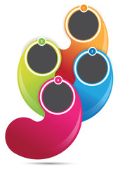 Fototapete - Abstract vector colorful background for brochure