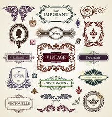 Wall Mural - Vintage design elements