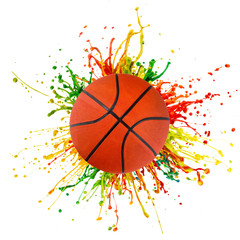 Wall Mural - colorful splash with sport ball