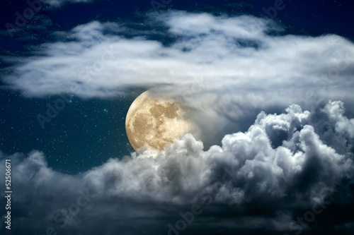 Obraz księżyc  noc-w-pelni-ksiezyca