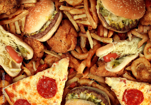 Naklejka samoprzylepna Fast food