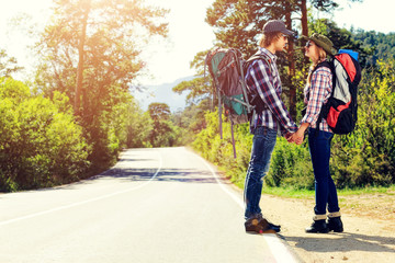 Canvas Print - two tourists