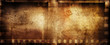 Film strip negatives grunge brown background