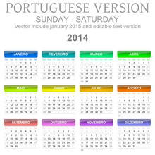 2014 Calendar Portuguese Version