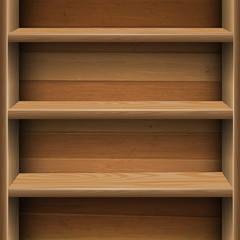 Wall Mural - Wooden shelves background