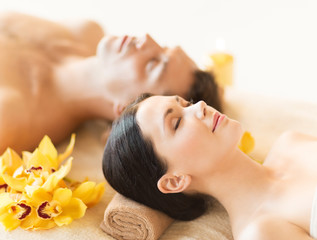 couple in spa