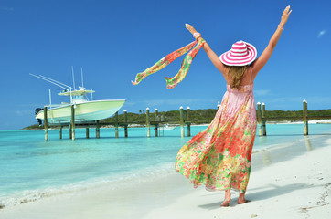 Wall Mural - Beach scene. Exuma, Bahamas