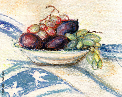 Obraz w ramie Plate with fruit