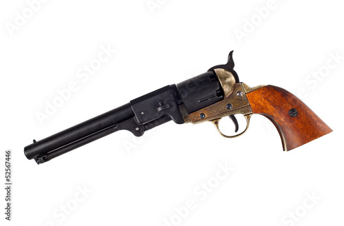 Ancien revolver américain à percussion Colt Navy Tableau sur Toile