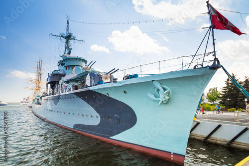 Plakat na zamówienie Shipyard in Gdynia city at Baltic Sea, Poland