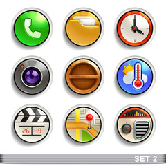 round button icons-set 2