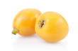 Loquat on white, clipping path