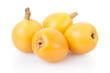 Loquat on white, clipping path included