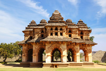 Ancient Ruins Of Lotus Temple. Hampi, India.