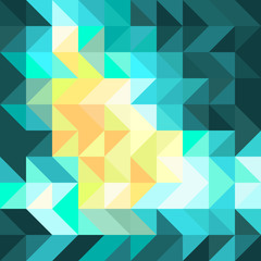 Aufkleber - Vector abstract geometric colorful triangles background.