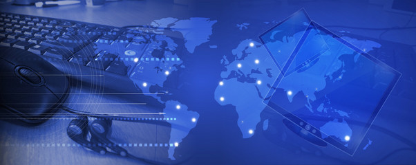 abstract futuristic internet high computer technology business b