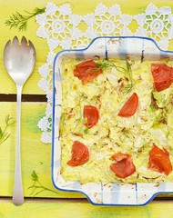 Wall Mural - Baked cabbage.