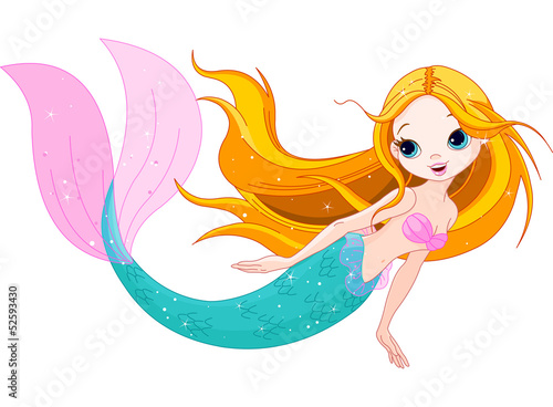 Obraz w ramie Cute Mermaid