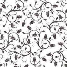 Seamless Pattern With Roses. Vector Illustration.