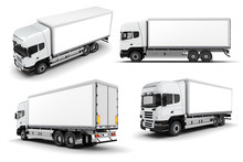 3d Truck On White Background