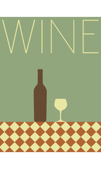 Wall Mural - Vector Minimal Design - Wine