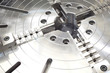 Powerful industrial equipment rotary table close-up
