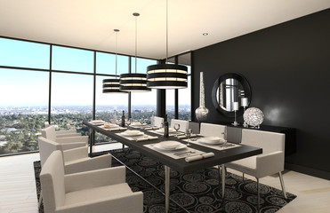 Modern Design Dining Room | Living Room Interior