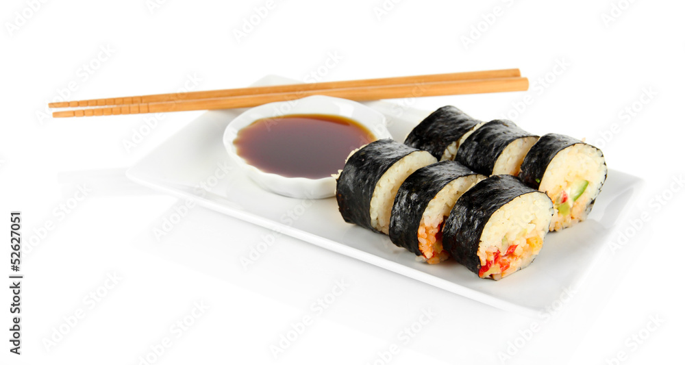 Tasty Maki sushi - Roll isolated on white