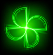Green Four Leaf Clover Abstract Background
