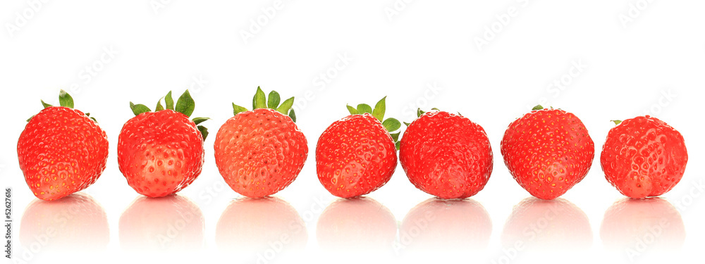 Fresh strawberry isolated on white