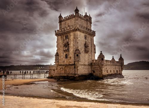Board z aluminiowym obramowaniem Wieża Belem (wieża belem) - Lizbona, Portugalia