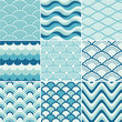 seamless retro wave pattern print