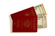 © msav - russian passport and us dollars
