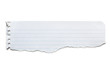 Torn Lined Paper Banner Isolated