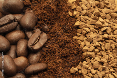 Coffee Beans Ground Coffee And Freeze Dry Stock Photo Adobe Stock