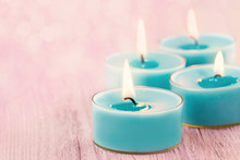 Blue Burning Candles