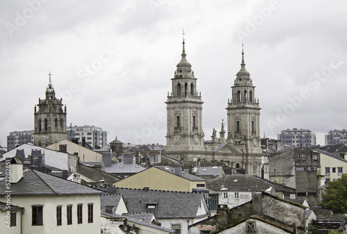 Fototapeta do kuchni Galician city landscape