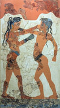 Boxing Boys Fresco From Akrotiri, Santorini, 1550 BC