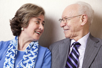 Wall Mural - Elderly Couple in Love - Close Up