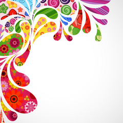 Aufkleber - Floral and ornamental item background.