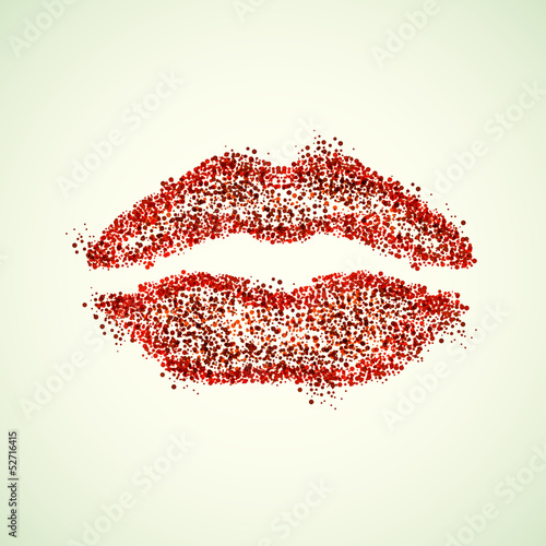Fototapeta na wymiar Beautiful womans lips